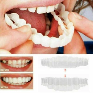Kosmetische Zahnprothese Prothese Zahnersatz Falsche Zähne Set Gebiss Reparatur, - Bild 1 von 12