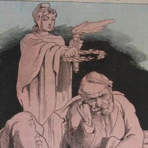 A propos de Ruy-Blas par Gill - Caricature - Gravure de presse 1872 - Picture 1 of 2