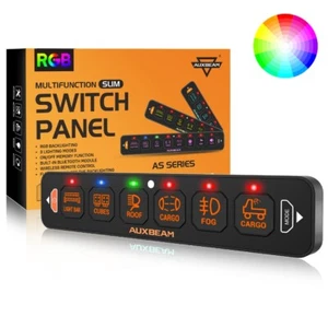 Sistema de relé de panel de interruptor Auxbeam Slim RGB 6 velocidades para camión ATV UTV barco marino - Imagen 1 de 12