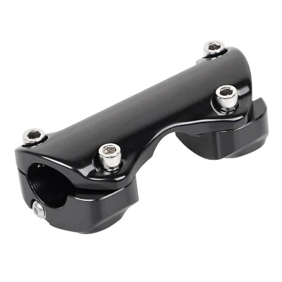 Black 1'' Handlebar Riser Top Clamp For Harley 1" Bar Touring Electra Glide FLHT - Image 1 of 4