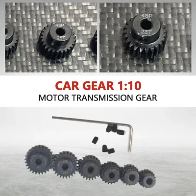 RC 48P Pinion Gear Set 17T 19T 21T 23T 25T 27 For 1/10 Slash Rustler 2WD - Image 1 of 4