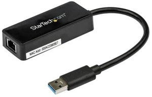 STARTECH - Adattatore da USB 3.0 a Gigabit Ethernet con Porta USB, Nero - Foto 1 di 2