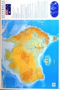 AUSTRALIA CONTINENT MAP POSTER Rare Hot New 24X36 - Picture 1 of 1