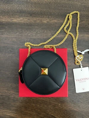 Valentino Garavani Roman Stud Leather Round Crossbody Bag Brand New - Image 1 of 4
