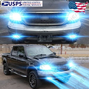 For Ford F-150 1999 2000 2001 2002 2003 - 4X LED Headlights + Fog Light Bulbs GL - Picture 1 of 12