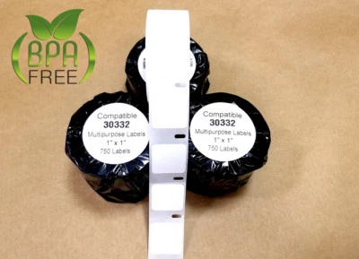 DYMO® Compatible Address 18 Rolls Turbo 30332 White 750 Labels per Roll BPA Free - Image 1 of 4