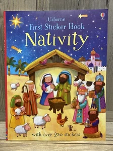 Usborne Books Nativity First Sticker Book - Foto 1 di 14