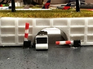 10x Premium Airport Gates Aircraft GSE 1:400 Scale Diorama (Red/Black/White) - Picture 1 of 4