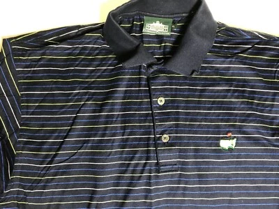 Clubhouse Collection Masters Augusta Polo Shirt Size XL Black Stripe - Image 1 of 4