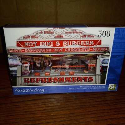 Hot Dogs And Burgers Jigsaw Puzzle Puzzlebug 500 Piece - Image 1 of 4