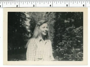 Vintage 1960's photo / Hot Long Haired Blonde Sock-Her Mom on Forest Shroom Trip - Picture 1 of 1