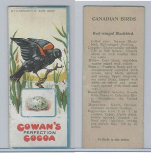 V9 Cowan, Canadian Bird Cards, 1920's, Red-Winged Black Bird - Picture 1 of 1