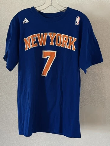 Carmelo Anthony New York Knicks Medium NBA Basketball Large Blue T-Shirt NY Cover