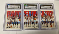 1991-92 Skybox #544 #545 #546 Team USA CSG graded 9 Mint