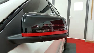 Mercedes AMG Edition 1 Mirror Cap Red Stripes A Class A200 A45 CLA45 GLA45 C63 - Picture 1 of 1