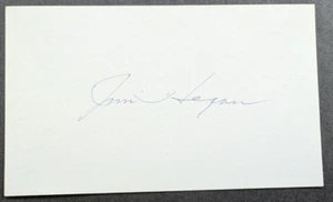 Jim Hegan - 1941 Debut Autographed Index Card- Deceased 1984 - Picture 1 of 1