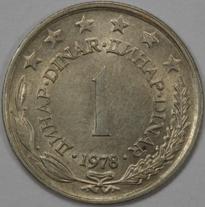 1978 Yugoslavia 1 Dinar - Picture 1 of 2