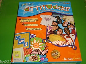 Sierra Print Attitudes Kit, 1,700+ Art Images, 100+ AGFA Fonts w/CD ROM, NEW - Picture 1 of 3