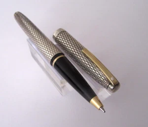 Kugelschreiber / Rollerball Kugel Sheaffer Imperial Massiv Silber Muster Diamond - Bild 1 von 12