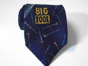 Tim's Big Tool Tie New Screwdriver Nails Screws Navy Blue TV Series Tool Man - Picture 1 of 3