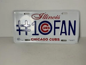 Chicago Cubs MLB Baseball #1 Fan Metal License Plate Authentic 6” X 12” - Picture 1 of 2