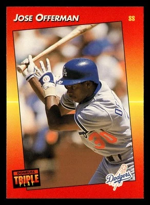 Jose Offerman 1992 Triple Play #153 Los Angeles Dodgers Baseball *205 - Image 1 of 2