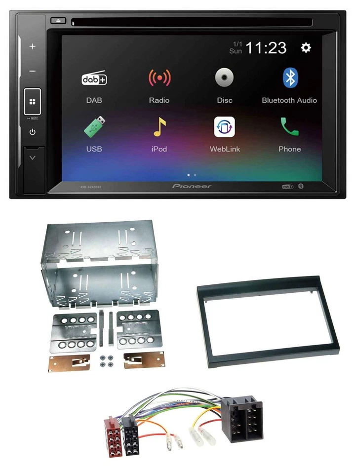 Pioneer Bluetooth MP3 USB 2DIN DAB DVD Autoradio für Porsche 911, 996 (97-06) - Bild 1 von 4