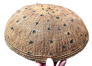 Vtg Amazonian Brazilian Indigenous Handwoven Basket Bowl from Manaus NWT 15"diam - Picture 1 of 9