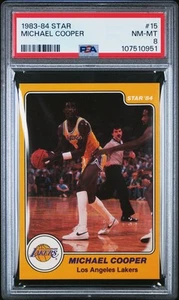 1983-84 Estrella #15 Michael Cooper PSA 8 Los Angeles Lakers - Imagen 1 de 2