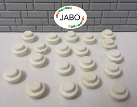 (E18/7/7) LEGO 20x4073 Plate Round Plate 1x1 White