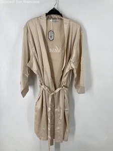 NWT Lillian Rose Champagne Classic 3/4 Sleeve Waist Belted Womens Robe Size L/XL - Picture 1 of 6