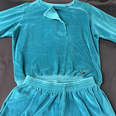 Vtg 80/90s Liz Claiborne Womens Blue Two Piece Jumpsuit Large - Image 1 of 4