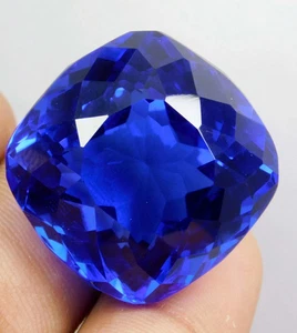 Piedra preciosa corte cojín Tanzania azul natural certificado 93,15 quilates AA+++ - Imagen 1 de 4