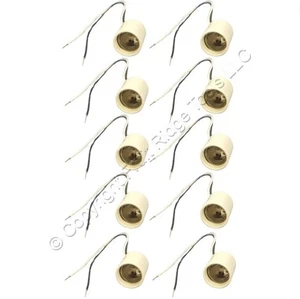 10 Leviton Unglazed Porcelain Light Socket Lamp Holders Medium 660W 70035-10 - Picture 1 of 5