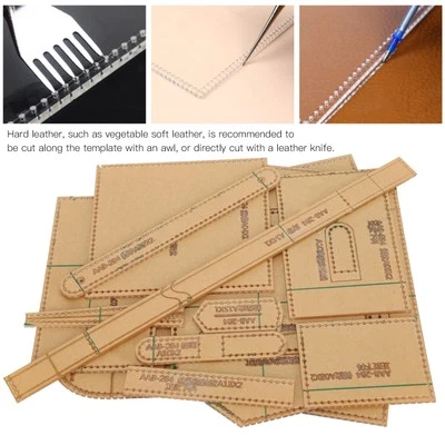 Transparent Acrylic Template Leather Craft Pattern DIY Mold For Handbag Sing BS - Image 1 of 4
