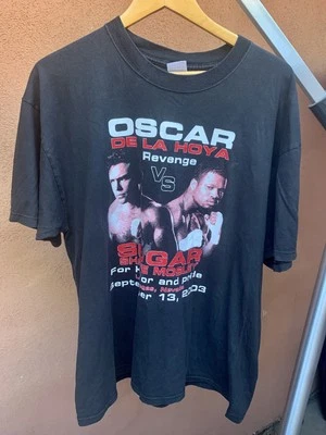 Vintage 2003 Oscar De La Hoya vs Shane Mosley Boxing T-Shirt XL Gildan - Image 1 of 4