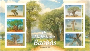 GUINEA BISSAU 2025 MS6V IMPERF - BAOBAB TREE - MNH - Picture 1 of 1