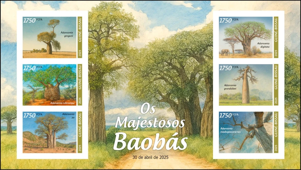 GUINEA BISSAU 2025 MS6V IMPERF - BAOBAB TREE - MNH - Image 1 of 1