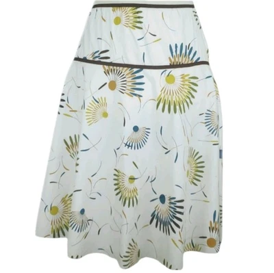 JKLA California M Womens Skirt Multicolor Floral Knee Length A-Line Stretch  - Image 1 of 4