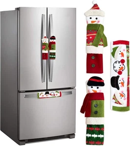 Juego de 3 Cubiertas de manija de puerta de refrigerador muñeco de nieve de Navidad para muñeco de nieve  - Imagen 1 de 7