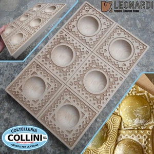 Made in Italy - Stampo per 6 Ravioli in legno naturale di faggio con disegni ... - Picture 1 of 6