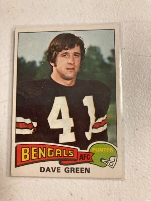 1975 topps football #394 dave green cincinnati bengals - Image 1 of 2