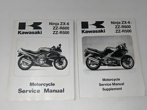 Kawasaki Ninja 99924-1128-02 1161-56 Service Manuals ZX600D/E ZX-6 ZZ R600 R500 - Picture 1 of 11