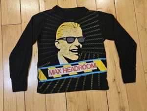 Vintage 1986 MAX HEADROOM Long Sleeve Shirt Youth Toddler 4/5 Years - Picture 1 of 8