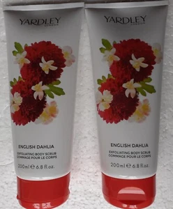 YARDLEY ENGLISH DAHLIA BODY SCRUB 2 X 200ML - Picture 1 of 2
