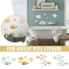Bubble Fish Wall Stickers Fish Mirror Stickers Acrylic Self-Adhesiv✨b U5U2