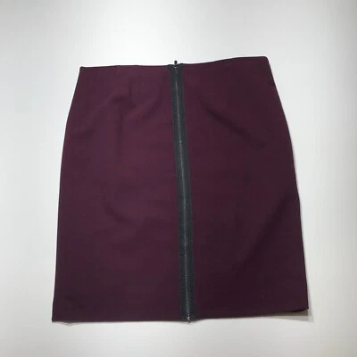 Falda Ellen Tracy para mujer talla 6 granate cremallera trasera completa forrada a lápiz fundamentos de carrera Foto 1 de 4