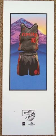 Portland Blazers 50th Season POSTER 2010s Decade 2020 Handout Trailblazers SGA Cover