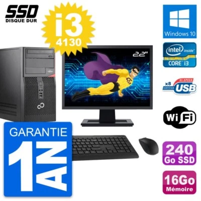 PC tour Fujitsu P520 Bildschirm 22 " Intel i3-4130 RAM 16Go SSD 240Go Windows 10 - Bild 1 von 4