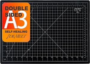 18" X 12" Self-Healing Double-Sided Cutting Mat for Craft, Sewing, Hobby, Black - Picture 1 of 8